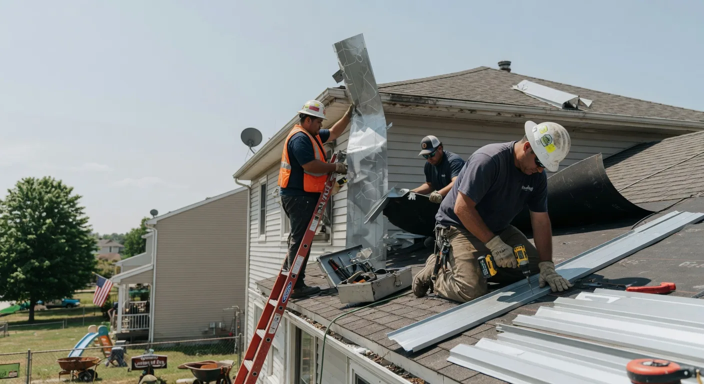Storm Damage Metal Roof Repair in Lurgan, PA